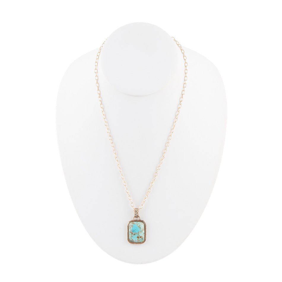 Credence Genuine Turquoise Pendant Necklace | Necklaces | Wiccan Center