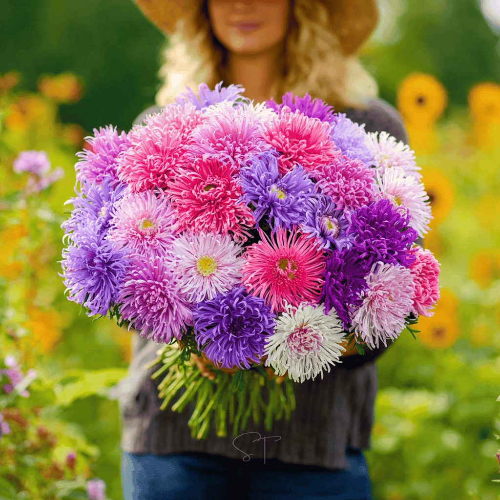 Crego Giant Aster Mix – 50 Seeds | Seeds | Wiccan Center