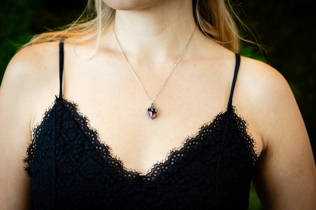 Ruby Rose Cremation Necklace | Necklace with Ashes | Wiccan Center