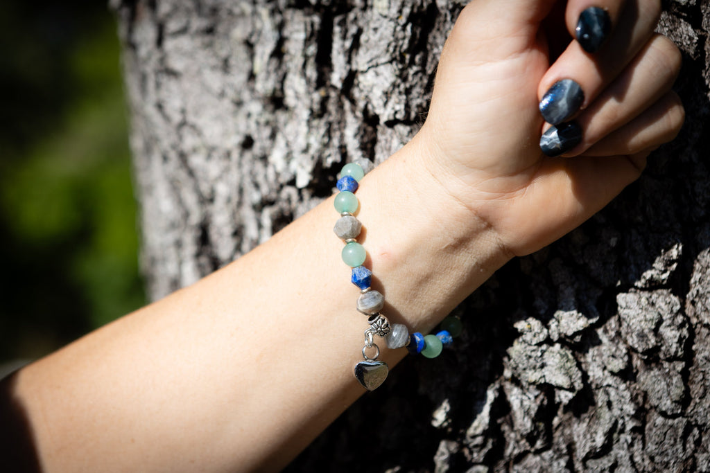 Sodalite Labradorite Aventurine Keepsake Urn Bracelet - Fill At Home