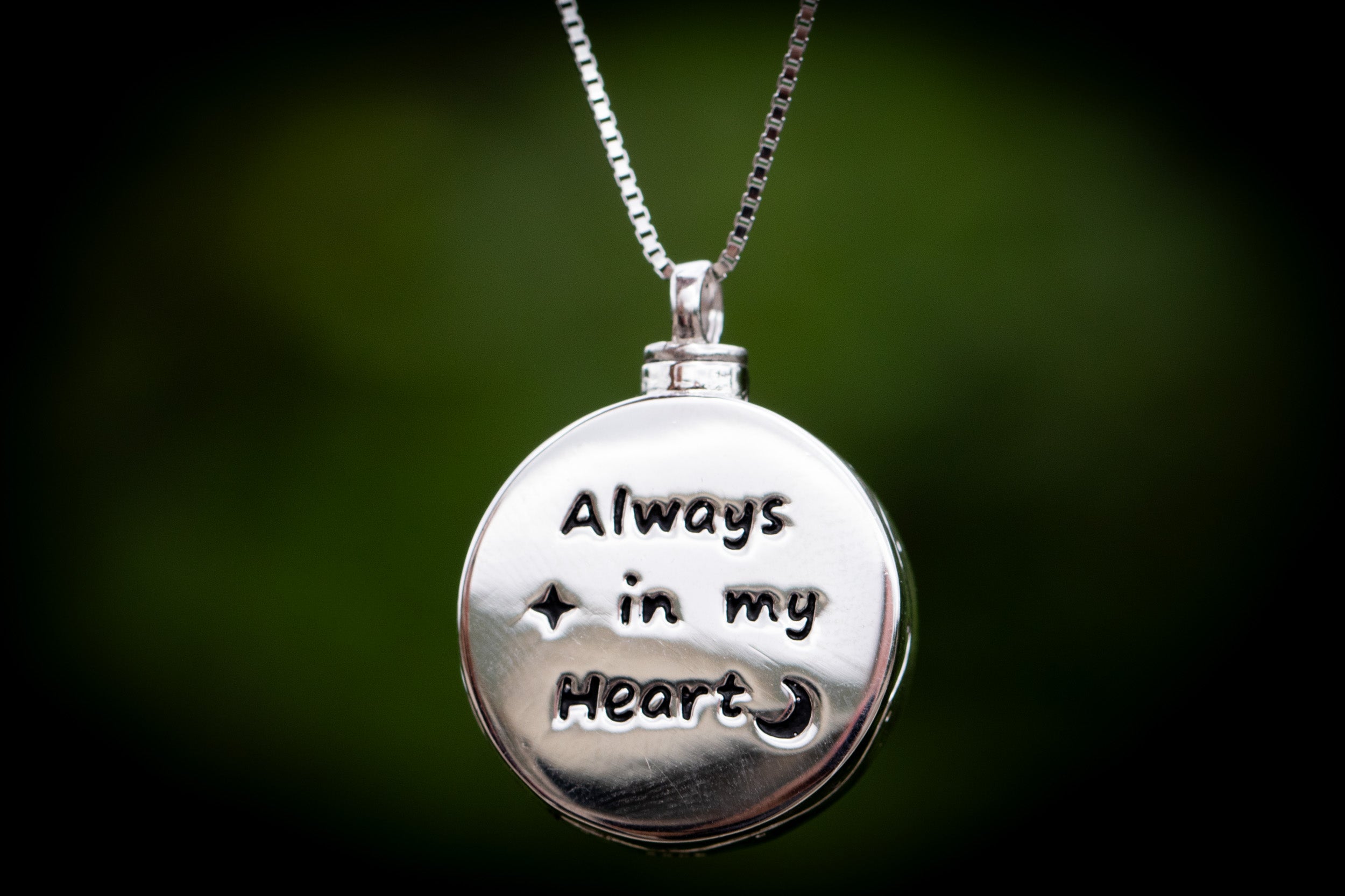 Moon and Stars Always in My Heart Moss Agate
