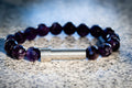 Faceted Amethyst Cremation Bracelet for Hair Fur or Ash