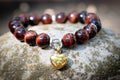 Red Tiger Eye Keepsake Urn Heart Bracelet