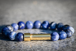 Sodalite Cremation Bracelet for Hair Fur or Ash | Cremation Jewelry Bracelet | Wiccan Center