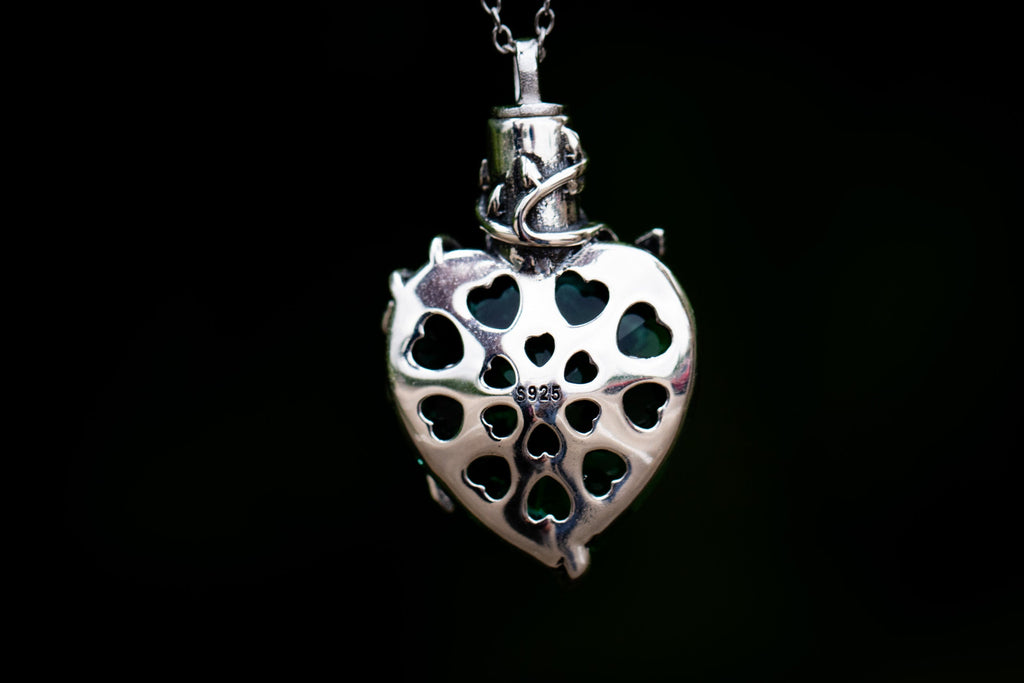 Emerald Green Cremation Necklace