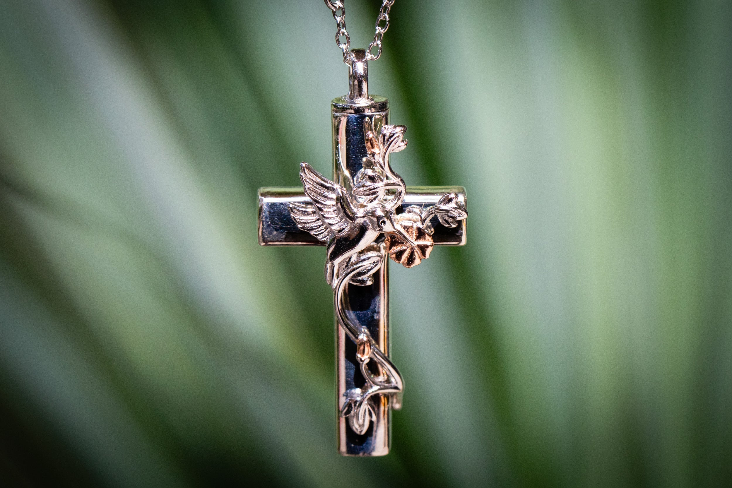 Hummingbird Cross Keepsake Urn