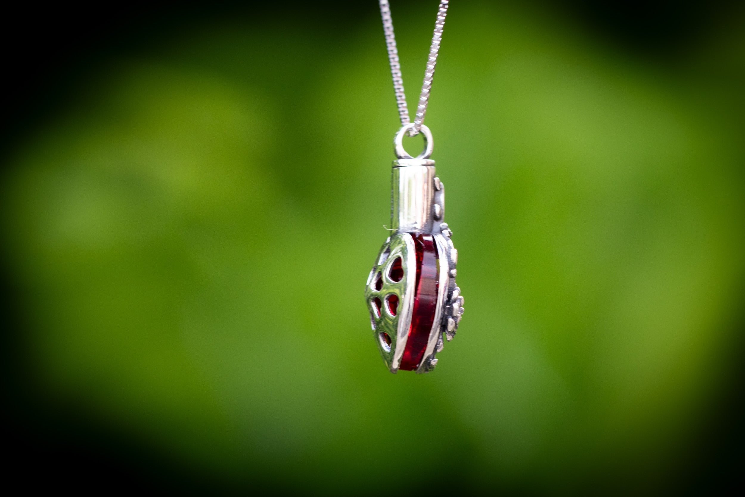 Ruby Rose Cremation Necklace | Necklace with Ashes | Wiccan Center