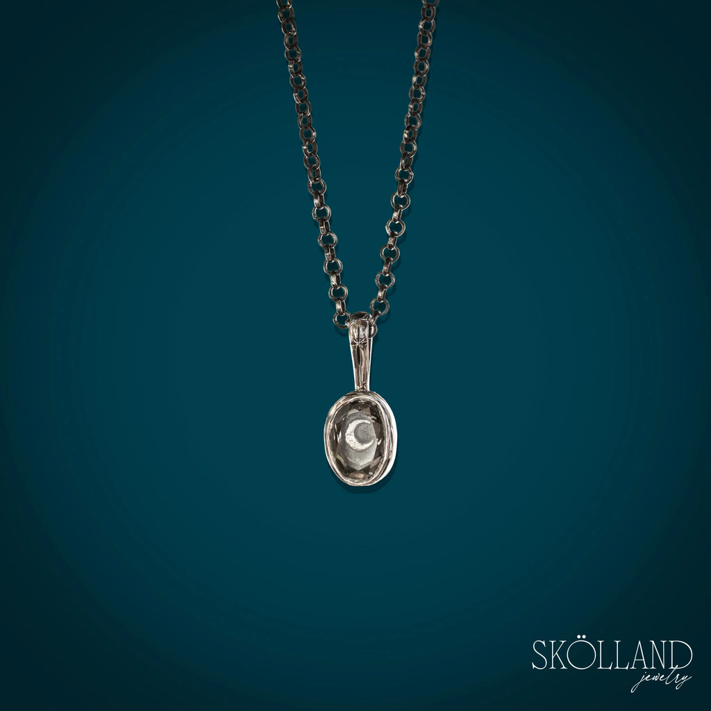 Crescent Moon Shadow Box Style Pendant
