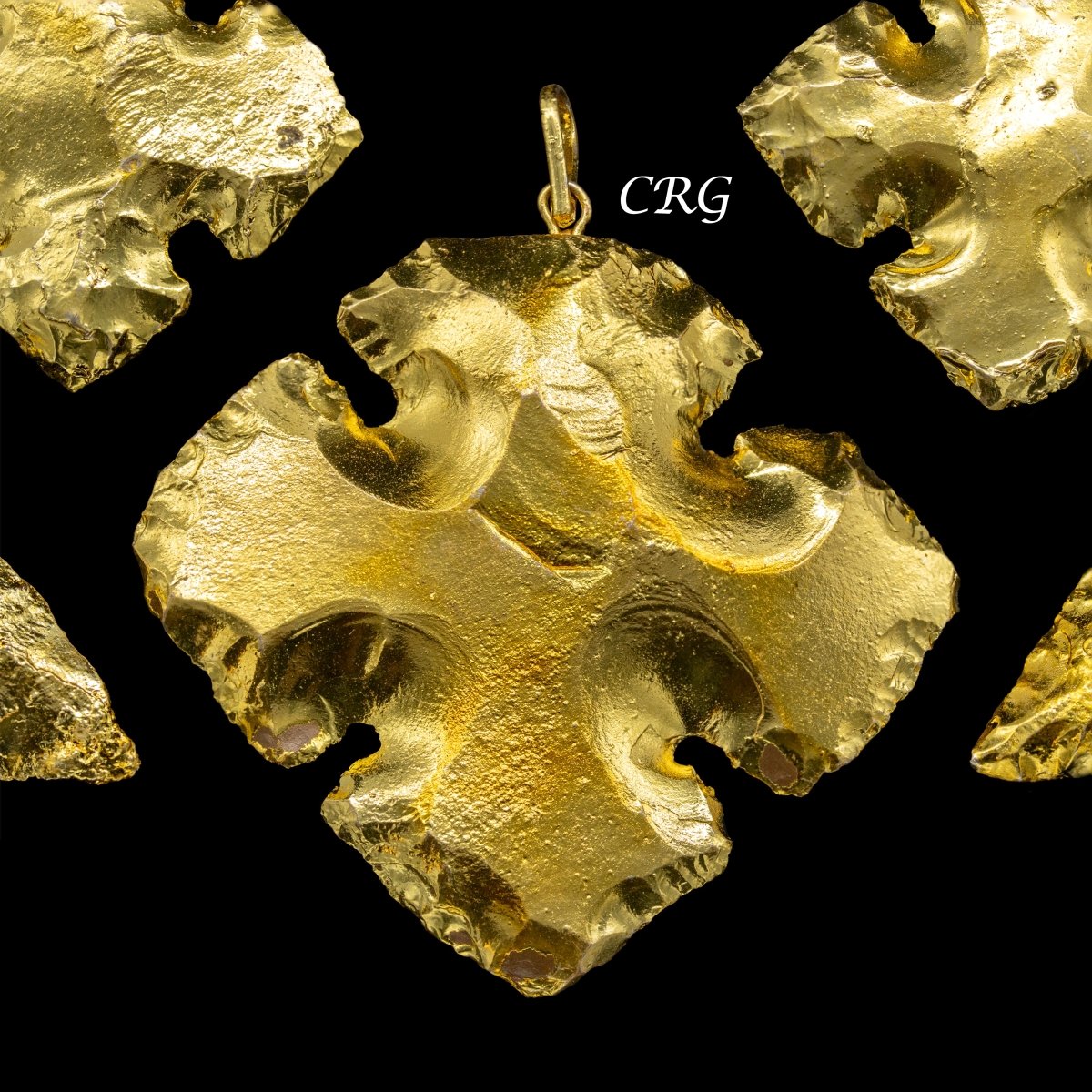 Gold Plated Cross and Arrowhead Pendants (1 To 2 Inches) (5 Pieces)