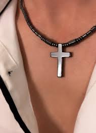 Hematite Cross Beaded Necklace | Jewelry-Necklace | Wiccan Center