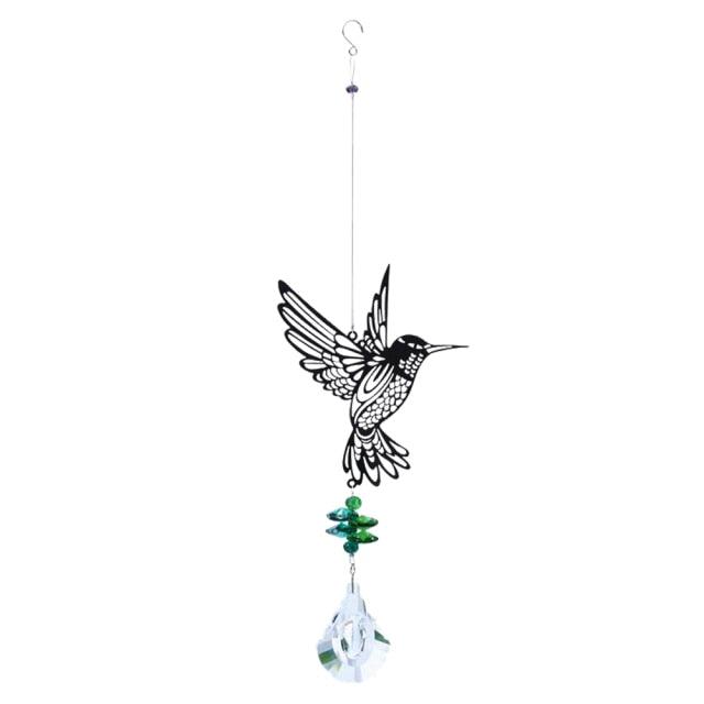 Crystal Garden Sun-catcher Hanging Crystals Prisms Ornament For Window Glass Chandelier Solar Hummingbird Owl Wind Chimes Rainbow Chaser Garden Hanging Curtain Pendant Home Decor Gift Boxed Sun Catcher Gift Idea For Mom Friends Grandma Hummingbird | STDEHDE4532N | Wiccan Center