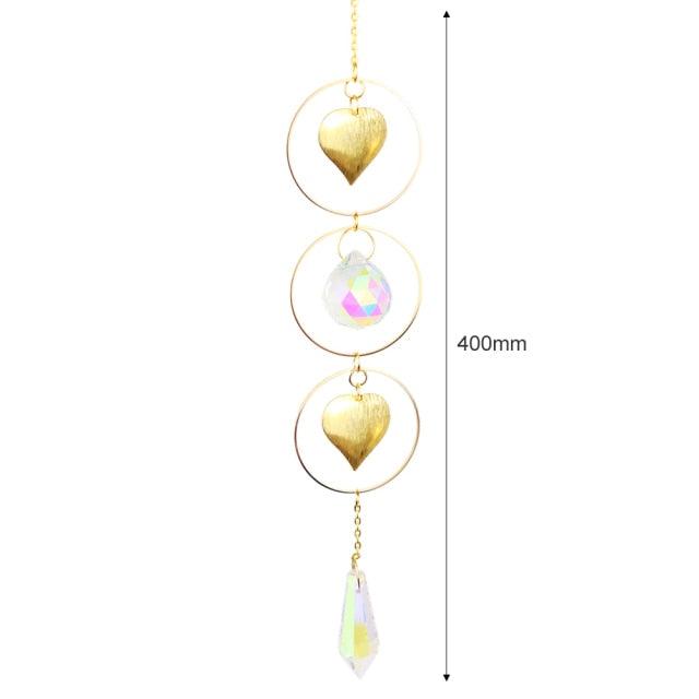 Crystal Wind Chime Star Moon Sun Pendant Indoor Window For Window in Garden Starry Sky Decor Catchers with Crystals Dream Sun Catchers Plated Colorful Beads Hanging Drop for Outdoor Garden Moon Prism | STDEJS92PL2 | Wiccan Center