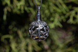Crystal and Silver Ball Cremation Necklace | | Wiccan Center