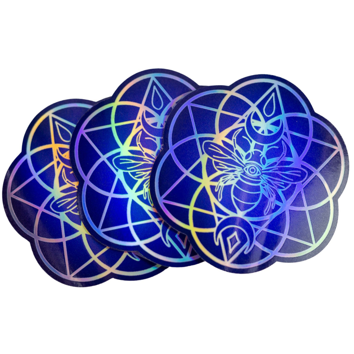Crystal Grid Holographic Sticker | | Wiccan Center