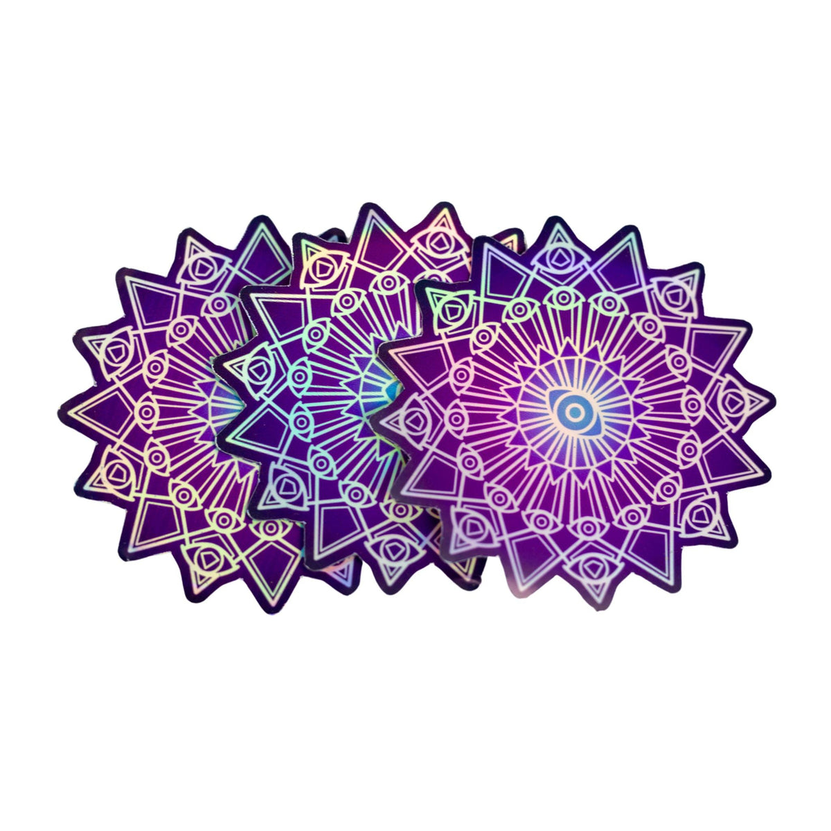 Crystal Grid Holographic Sticker | | Wiccan Center