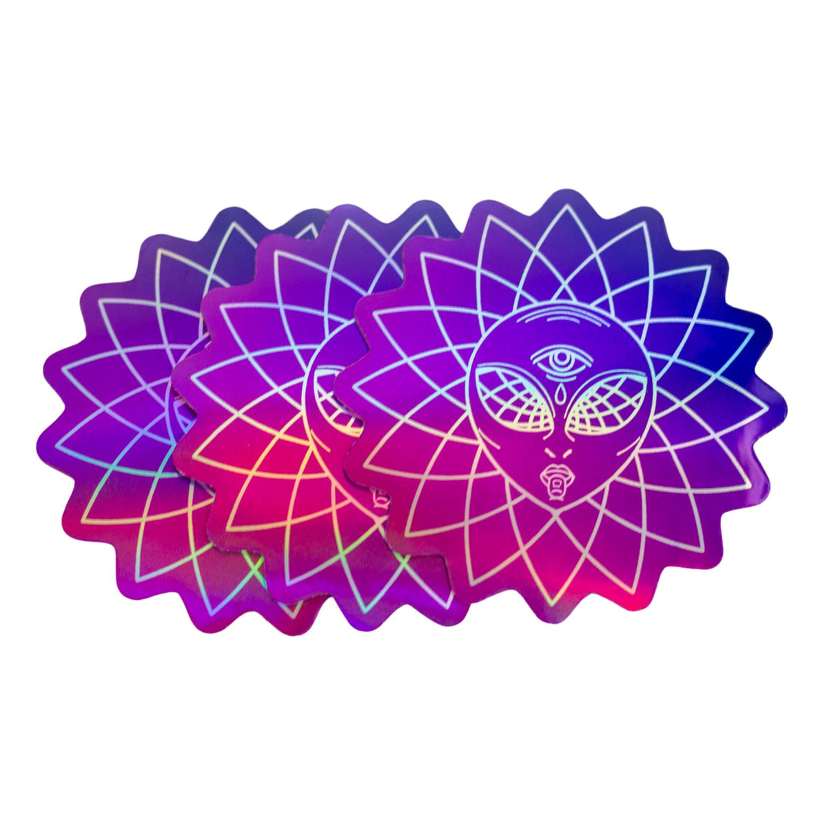 Crystal Grid Holographic Sticker | | Wiccan Center