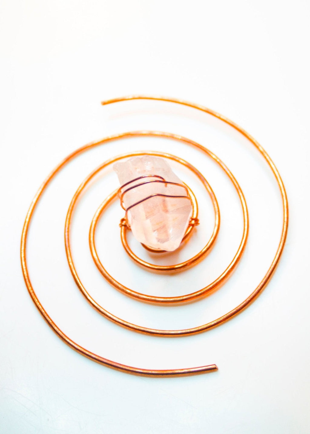 CuH2O Droplet: Crystal Infused Copper Coil Water Charger | Yoga Lifestyle Accessory | Wiccan Center