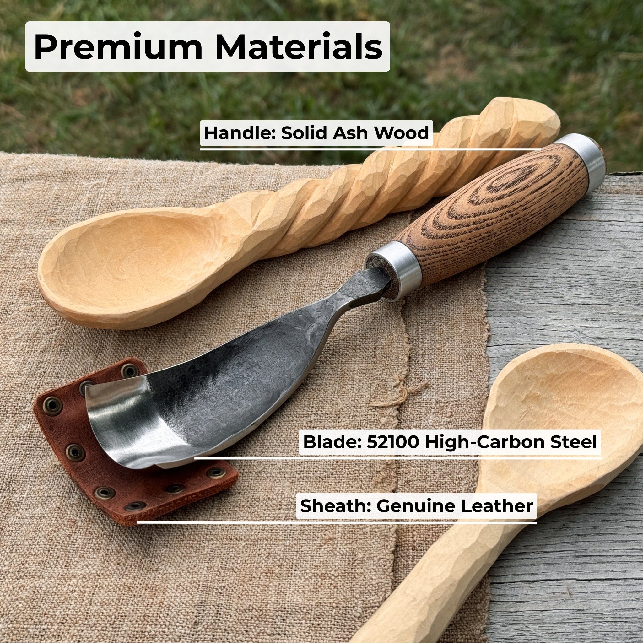 Curved Bowl Gouge, 10 - 45 mm (0.4 - 1.8 inches) | Bent Gouge | Wiccan Center