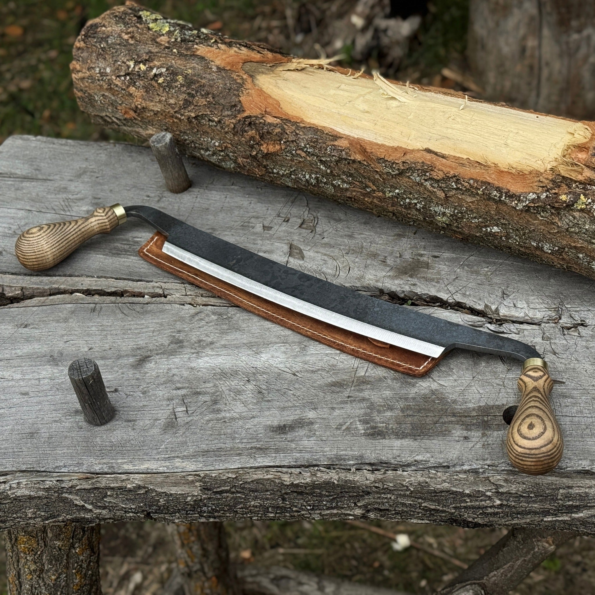 Curved Draw Knife (Push/Pull Shave), 25.5 cm (10 inch) Cutting Edge | Tool Sets | Wiccan Center