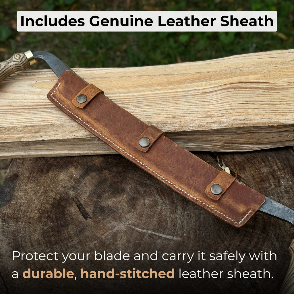 Curved Draw Knife (Push/Pull Shave), 25.5 cm (10 inch) Cutting Edge | Tool Sets | Wiccan Center