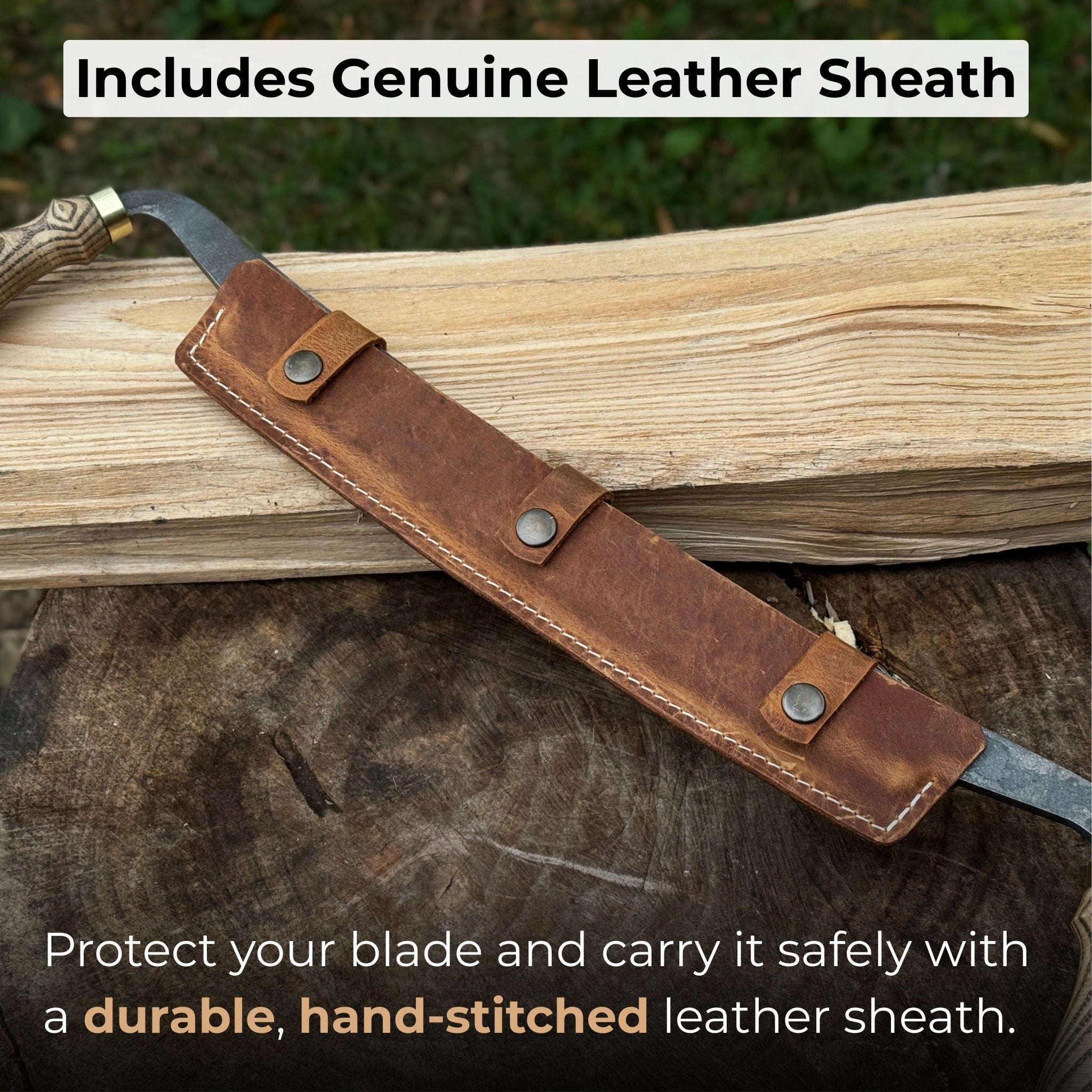 Curved Draw Knife (Push/Pull Shave), 25.5 cm (10 inch) Cutting Edge | Tool Sets | Wiccan Center