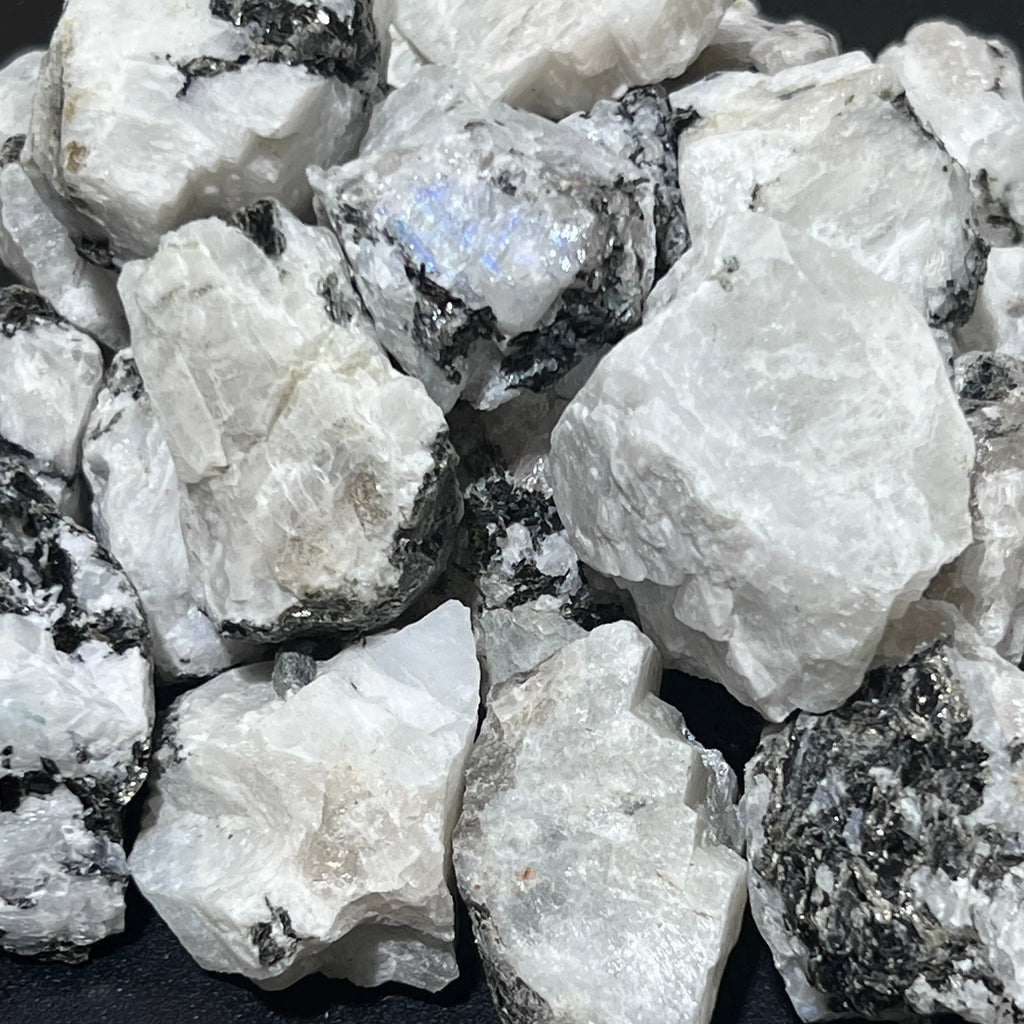 Rainbow Moonstone Rough (1 Kilo)( 2.2 LBs) Bulk Wholesale Lot Raw Gemstones | | Wiccan Center