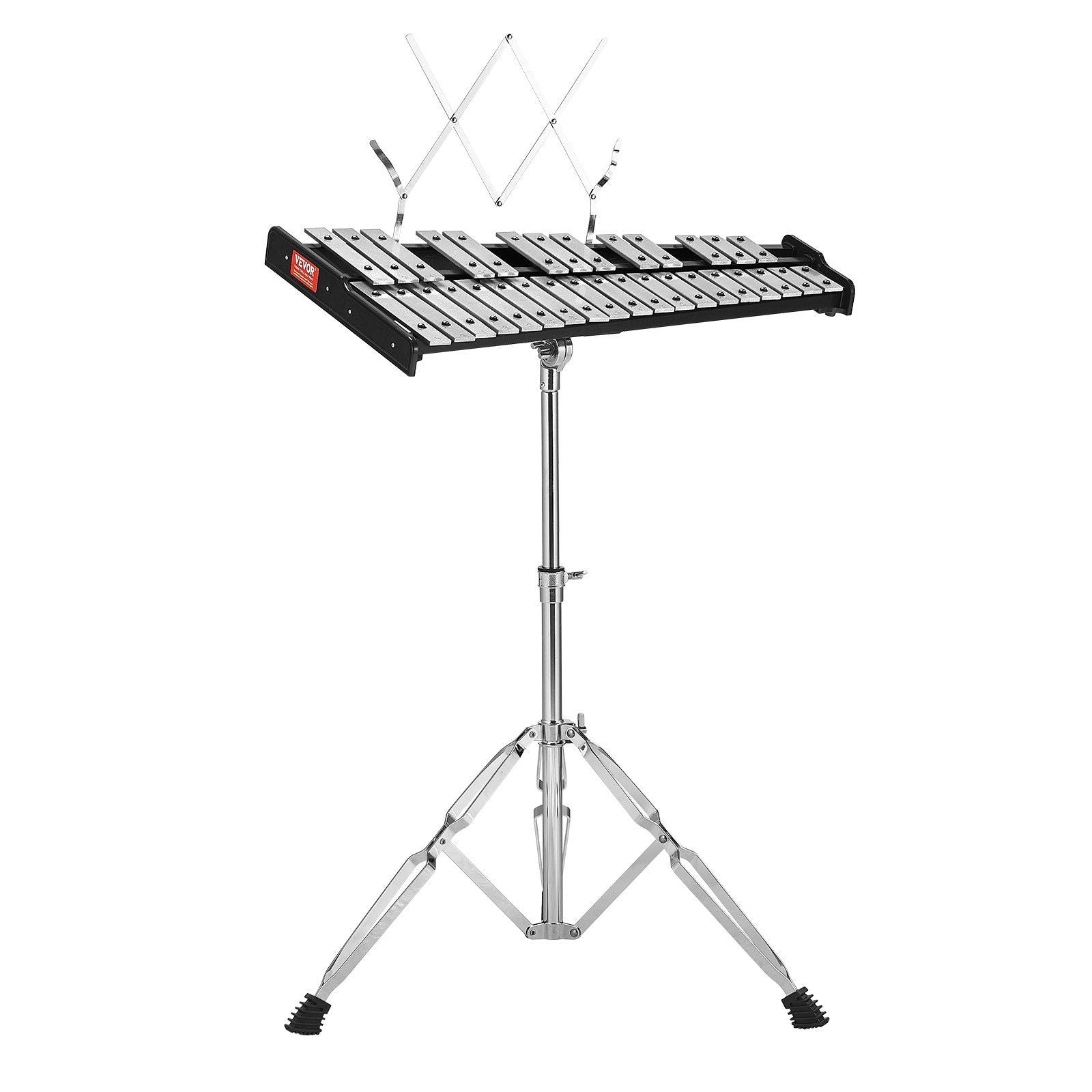 32 Note Glockenspiel Xylophone Bell Kit, Professional Percussion Instrument Set with Mallets, Drum Sticks, Music Stand, Adjustable Stand and Carrying Bag for Students & Adults