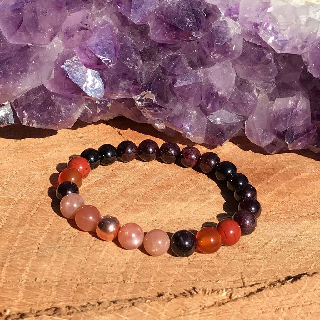 Energy & Vitality Bracelet | Chakra Healing Crystals | Grounding | Protection | Divine Love | Balance | Stamina | Motivation | Empowerment | | Wiccan Center