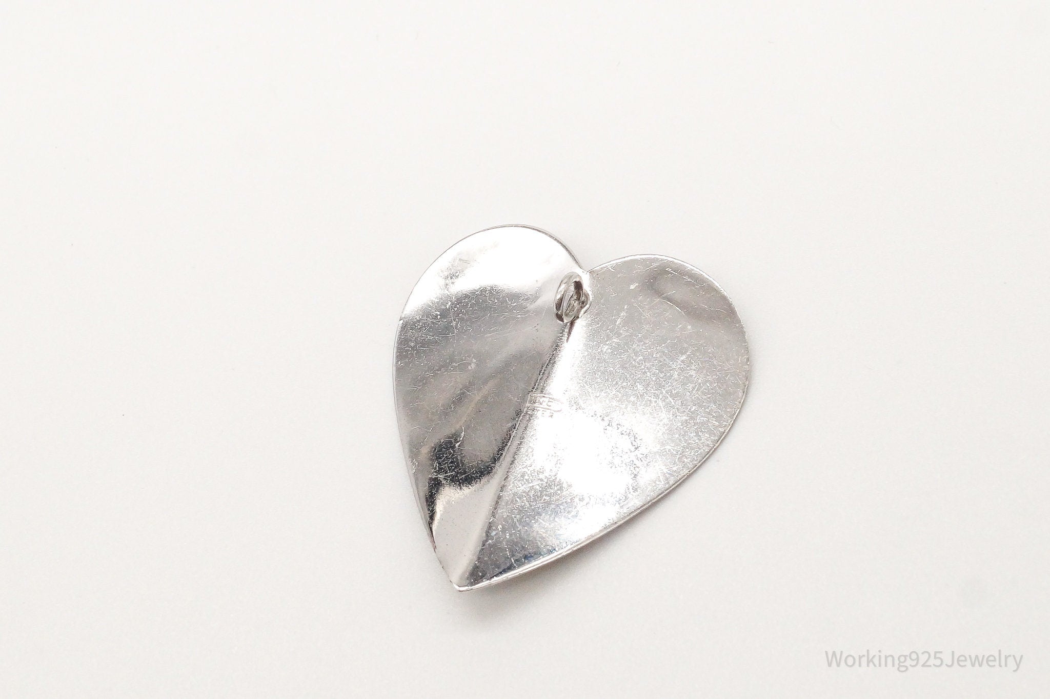Large Antique Sterling Silver Heart Pendant | Jewelry > Necklaces > Pendants | Wiccan Center