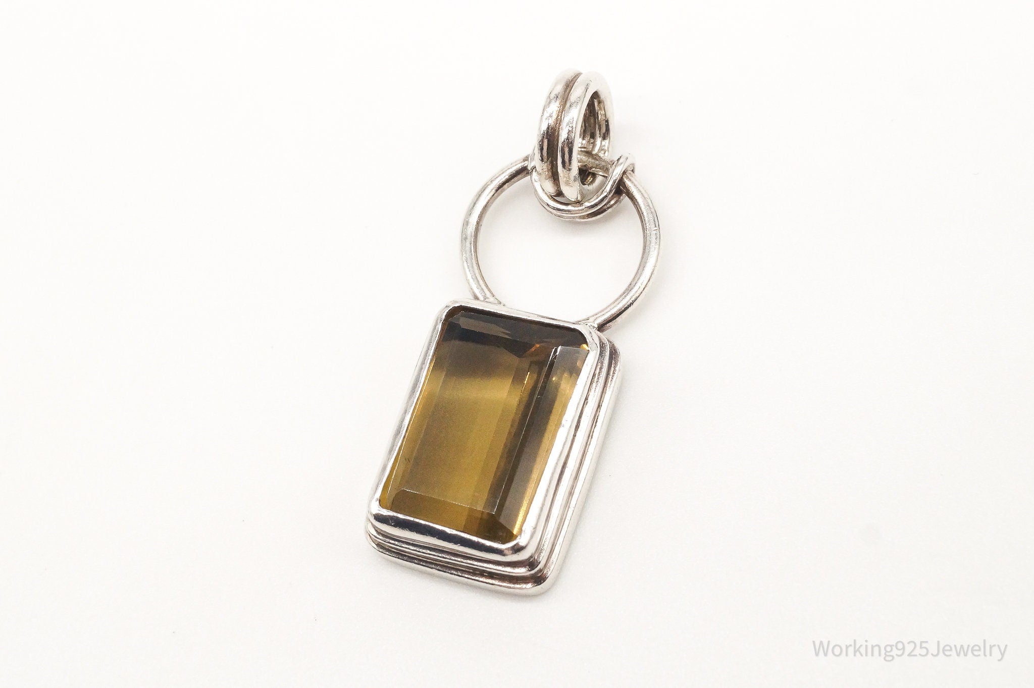 Vintage Large Smoky Topaz Sterling Silver Pendant | Jewelry > Necklaces > Pendants | Wiccan Center