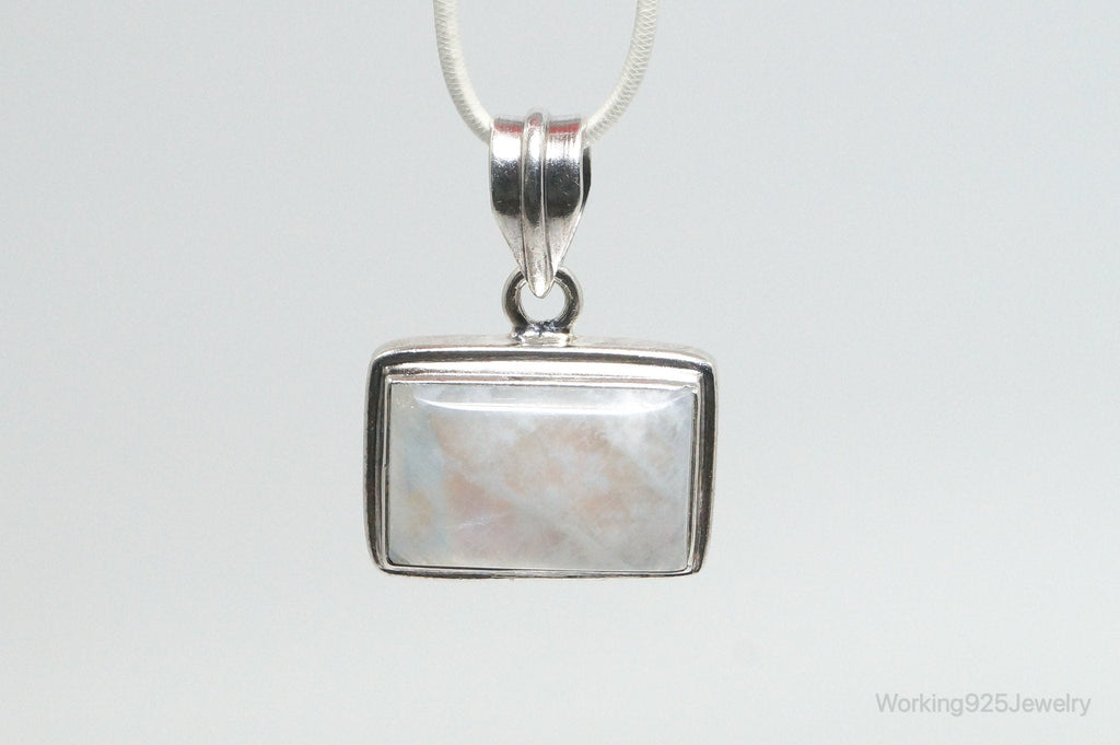 Vintage Large Moonstone Sterling Silver Necklace Pendant | Jewelry > Necklaces > Pendants | Wiccan Center