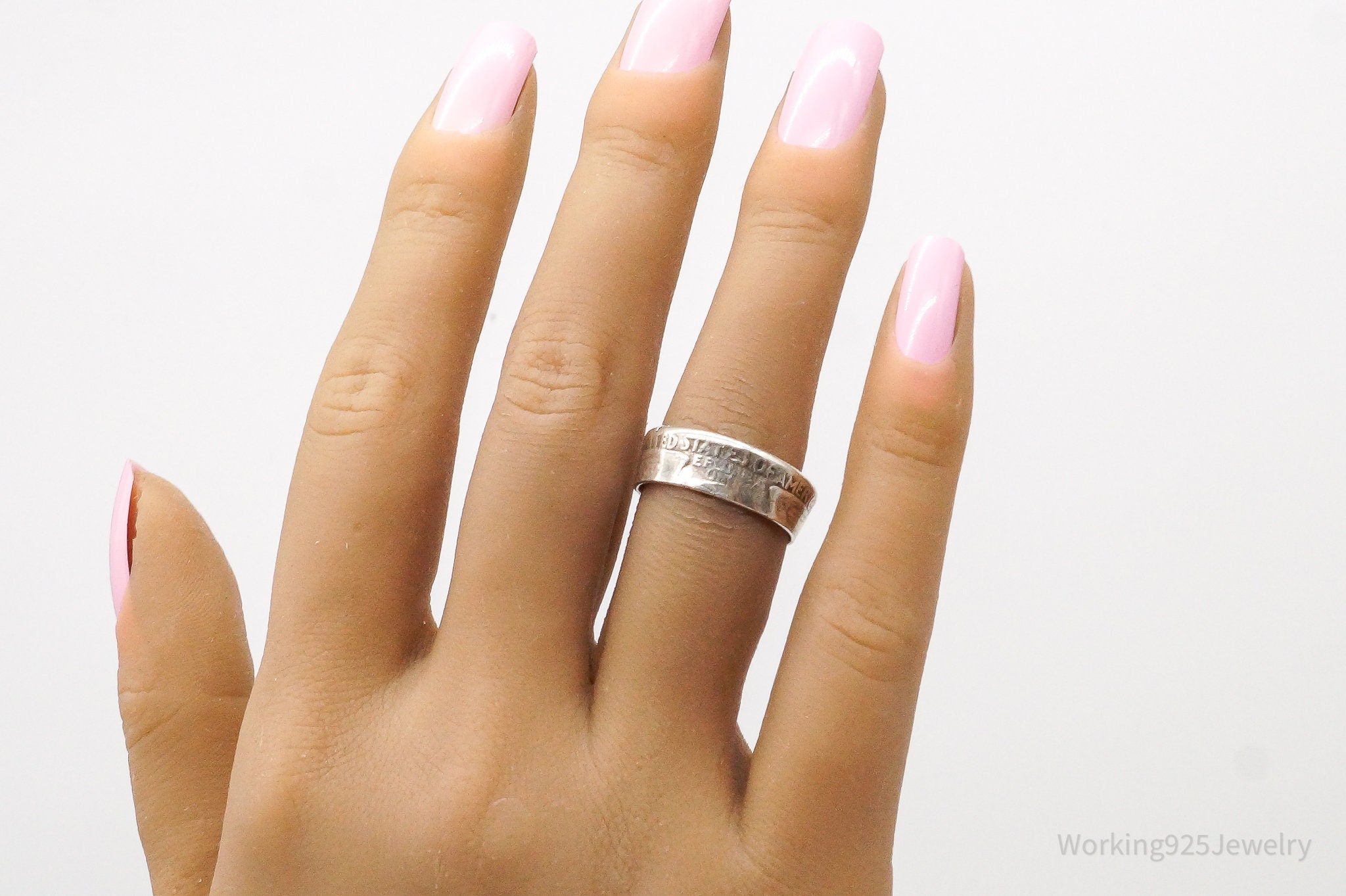 Vintage 1964 Liberty Quarter Dollar Silver Ring - Size 7 | Jewelry > Rings | Wiccan Center