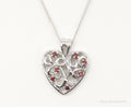 Vintage Garnet Heart Sterling Silver Necklace | Jewelry > Necklaces > Pendants | Wiccan Center