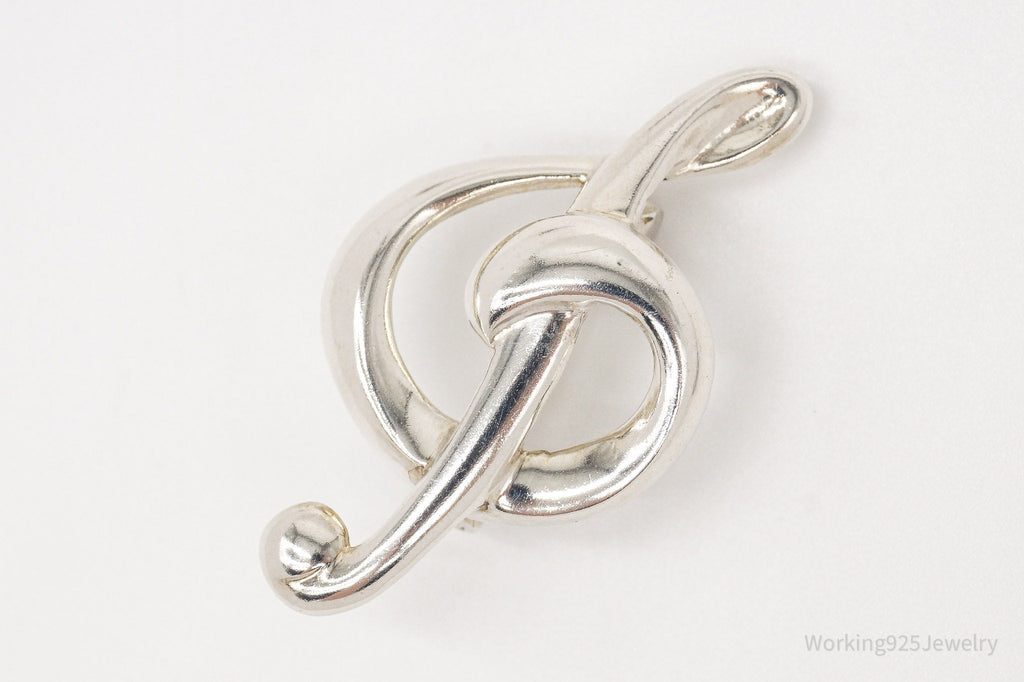 Vintage Treble Clef Music Note Sterling Silver Brooch Pin | Jewelry > Brooches, Pins & Clips | Wiccan Center