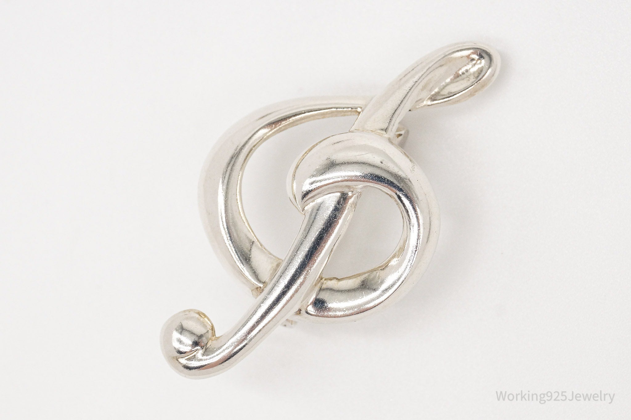 Vintage Treble Clef Music Note Sterling Silver Brooch Pin | Jewelry > Brooches, Pins & Clips | Wiccan Center