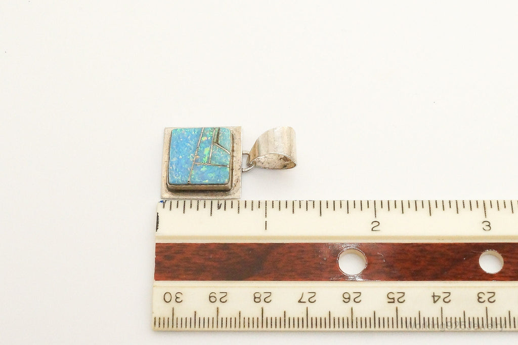 Vintage Native American B. Piaso Jr. Opal Sterling Silver Pendant | Jewelry > Necklaces > Pendants | Wiccan Center