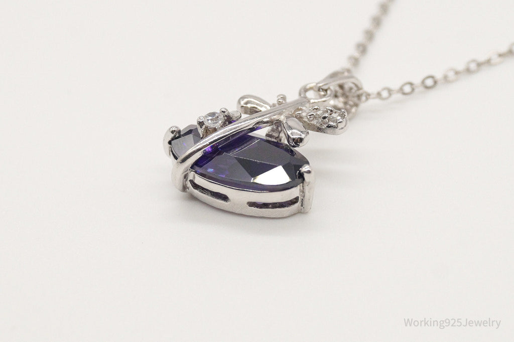 Cubic Zirconia Lab Amethyst Sterling Silver Necklace | Jewelry > Necklaces > Pendants | Wiccan Center
