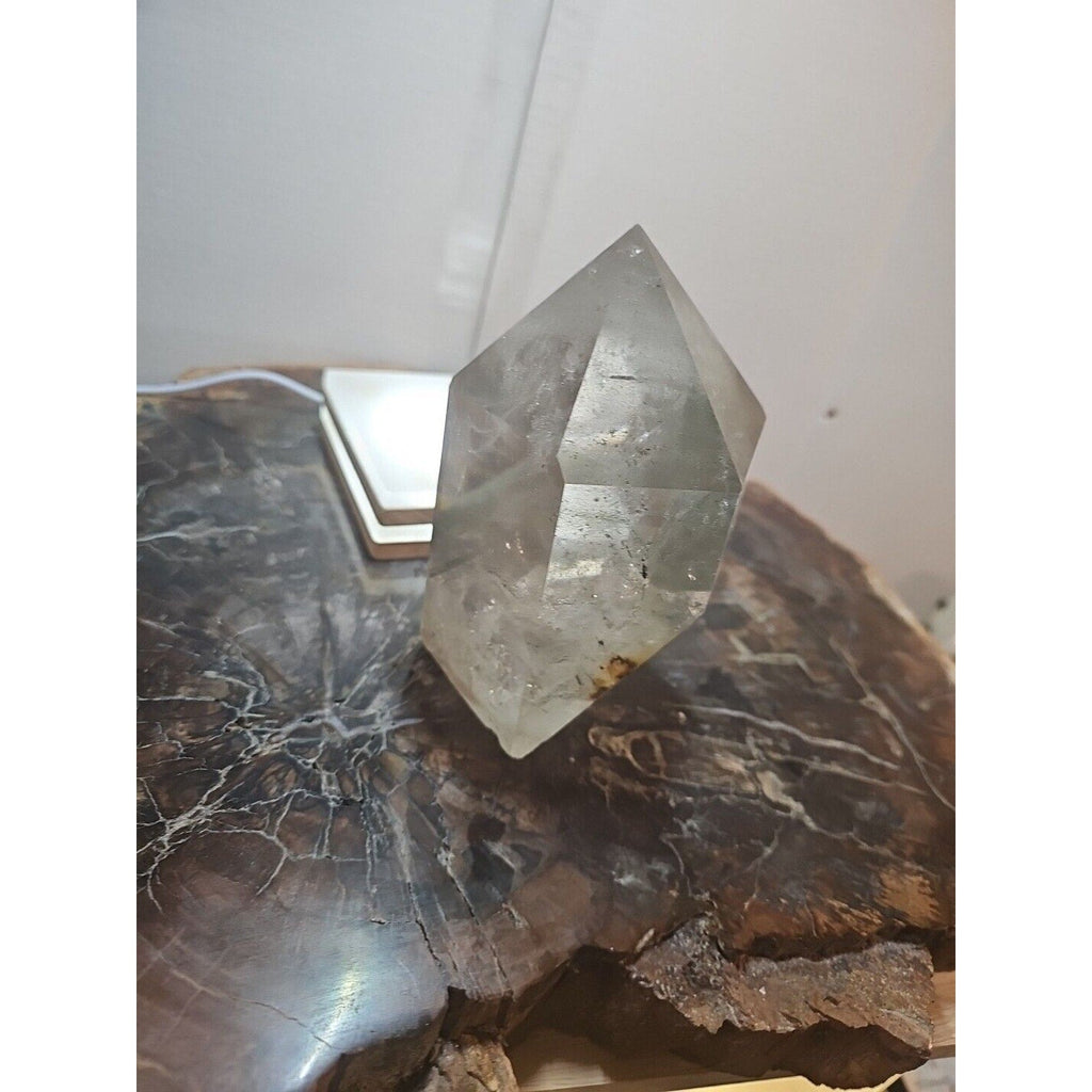 Green Ghost Phantom Quartz Crystal Obelisk — 2.7 lbs, Madagascar | CrystalCloud Company