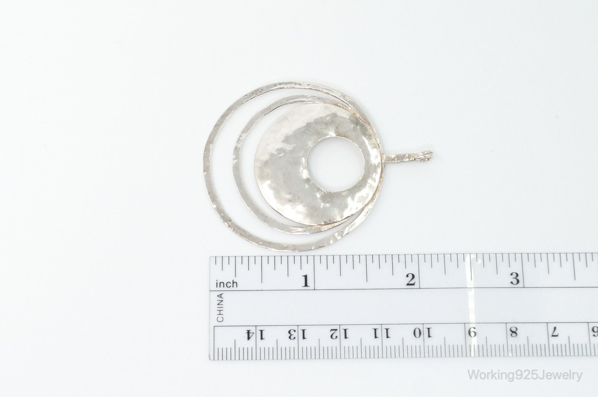Retired Silpada Hammered Rings Sterling Silver Necklace Pendant | Jewelry > Necklaces > Pendants | Wiccan Center