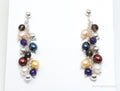 Vintage Italian Designer Multi Gem Sterling Silver Earrings | Jewelry > Earrings | Wiccan Center