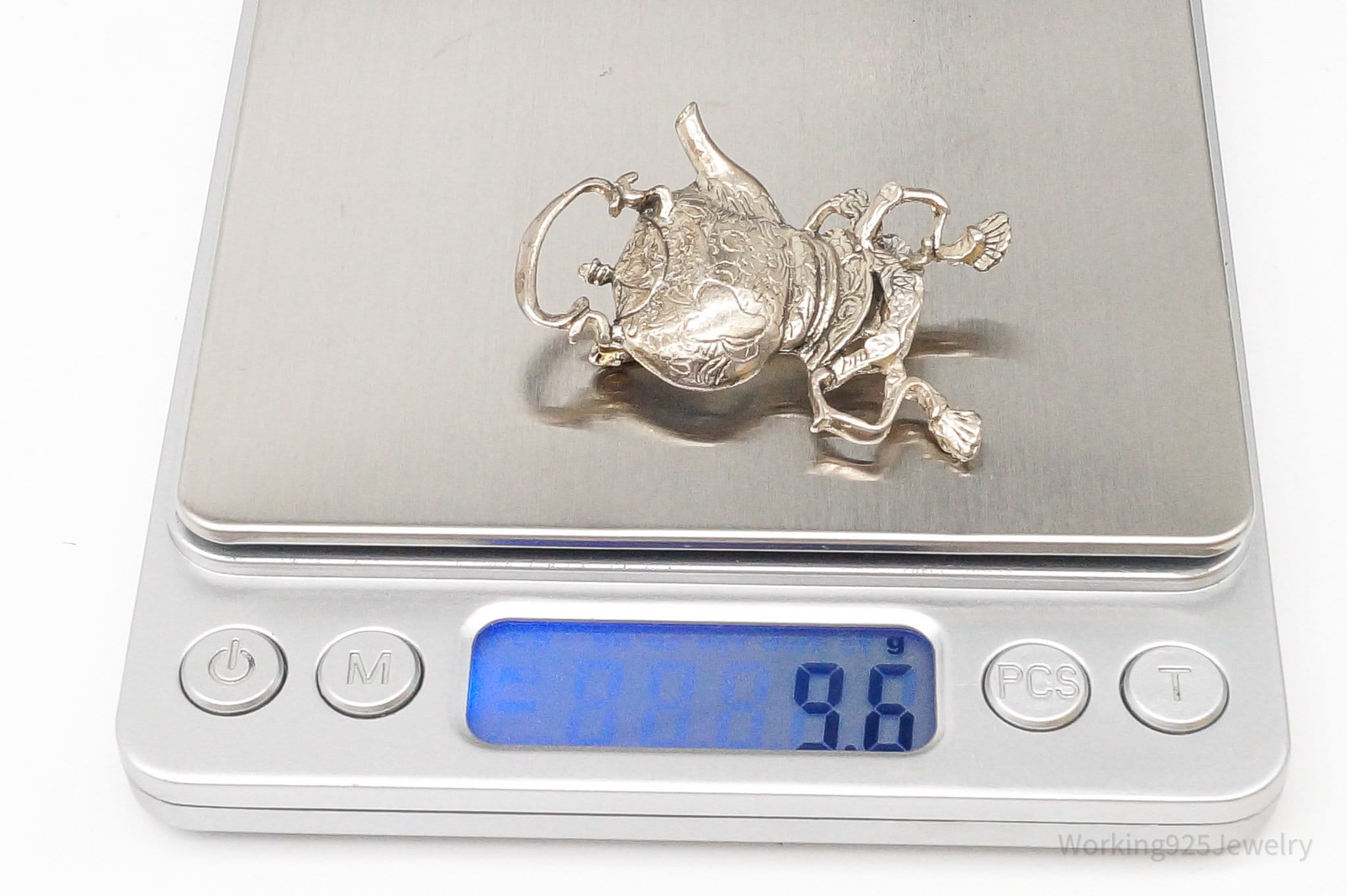 Large Vintage Tea Pot Kettle Sterling Silver Brooch Pin | Jewelry > Brooches, Pins & Clips | Wiccan Center