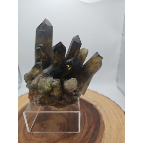 2.77LB Top rare natural beautiful black quartz crystal cluster mineral sample - | Geodes & Clusters | Wiccan Center