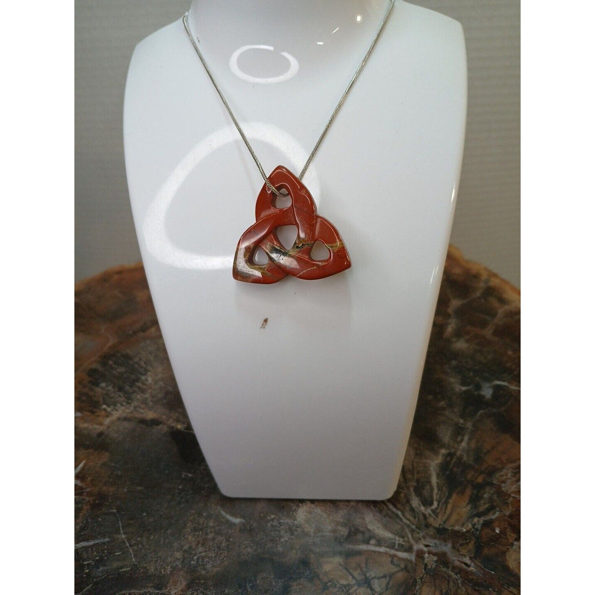 Ocean Jasper Agate Necklace — 925 Sterling Silver Chain