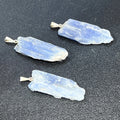 Kyanite Crystal Point Pendant (Silver Plated Bail) Gemstone Jewelry Necklace Supply | Craft Supplies & Tools > Beads, Gems & Cabochons > Charms & Pendants > Pendants | Wiccan Center
