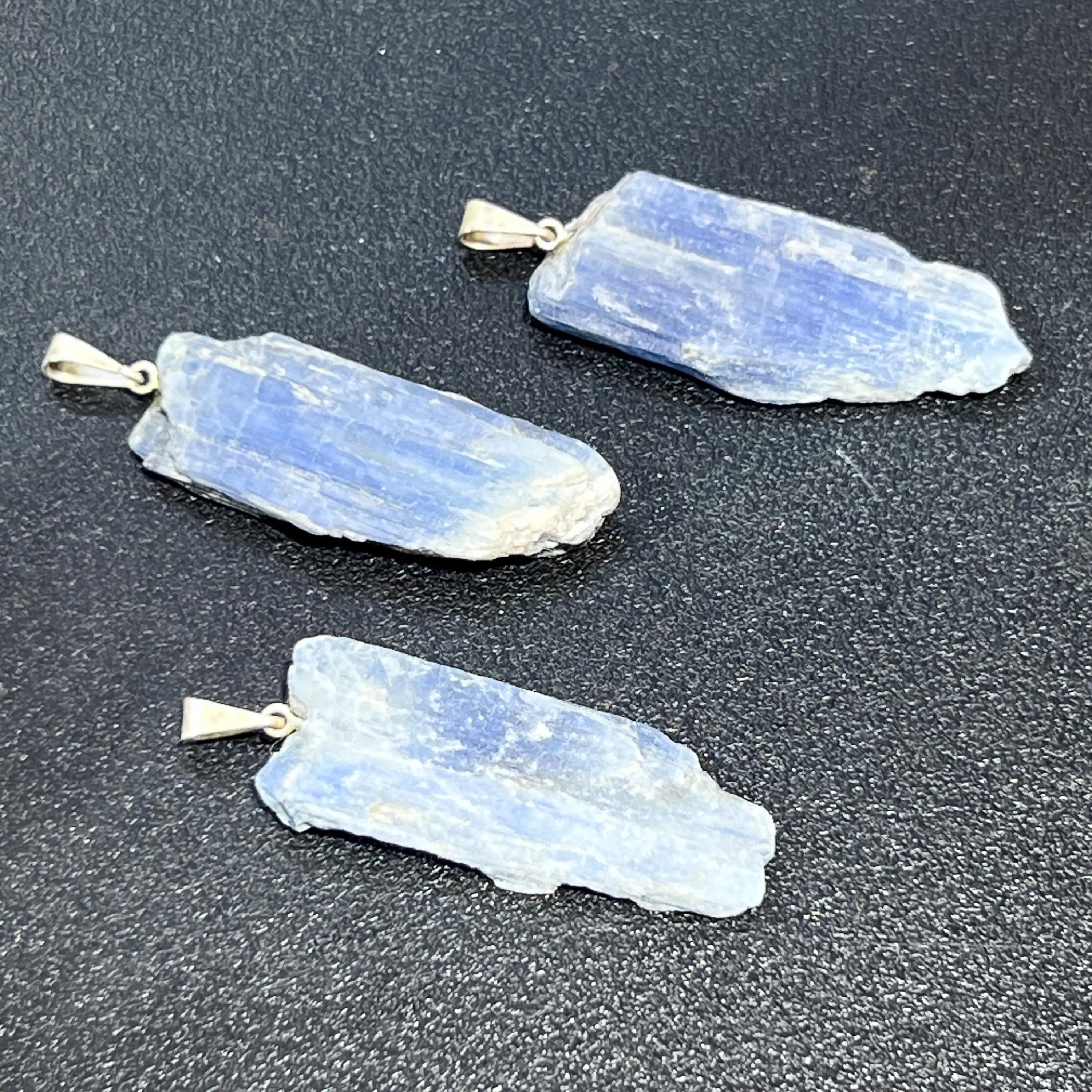 Kyanite Crystal Point Pendant (Silver Plated Bail) Gemstone Jewelry Necklace Supply | Craft Supplies & Tools > Beads, Gems & Cabochons > Charms & Pendants > Pendants | Wiccan Center