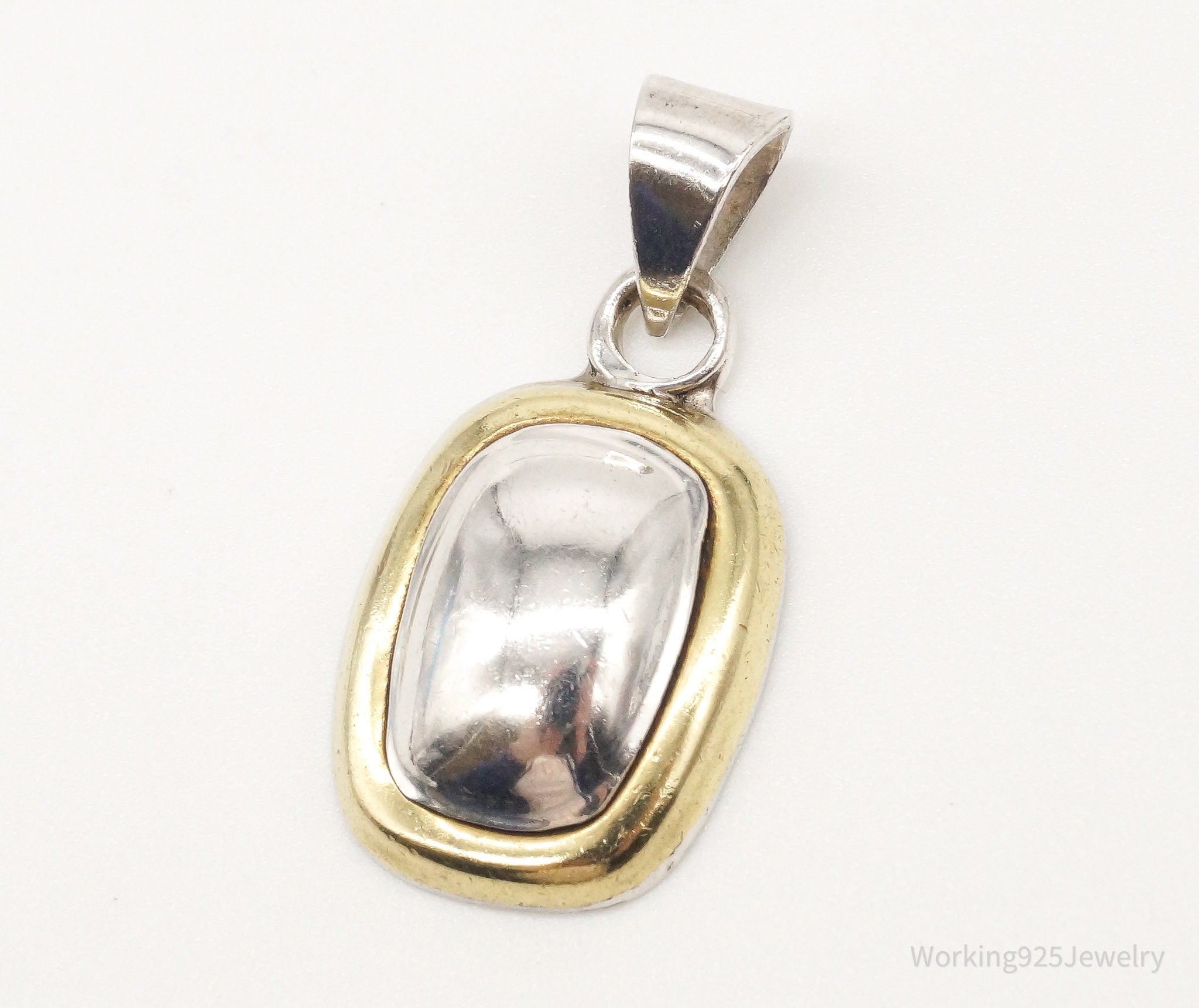 Vintage Mexico Laton Brass Sterling Silver Pendant | Jewelry > Necklaces > Pendants | Wiccan Center