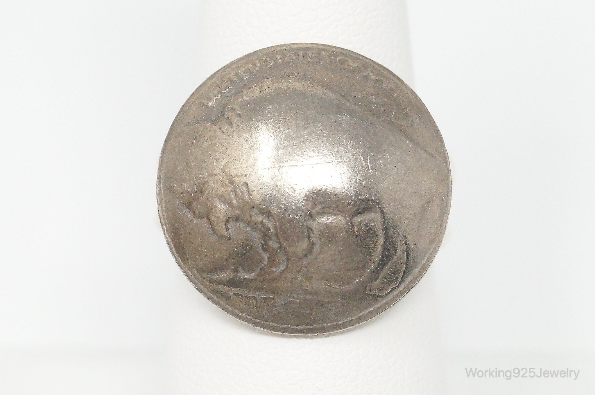 Vintage Buffalo Nickel Coin Sterling Silver Ring - Size 8.5 | Jewelry > Rings | Wiccan Center