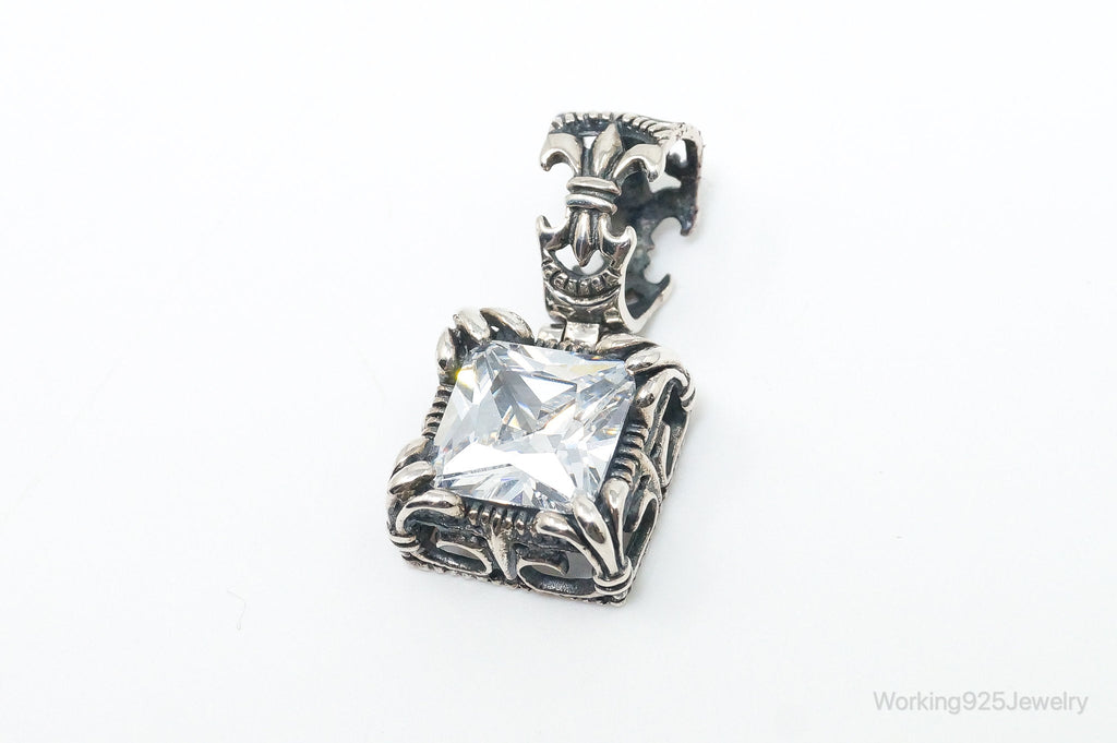 Vintage Designer Silpada "Uptown" CZ Sterling Silver Scroll Necklace Pendant | Jewelry > Necklaces > Pendants | Wiccan Center