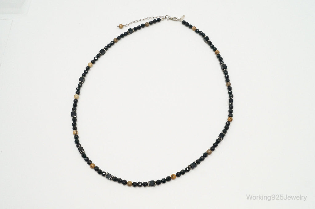Designer SAJEN Black Onyx Jasper Beads Sterling Silver Necklace | Jewelry > Necklaces > Pendants | Wiccan Center
