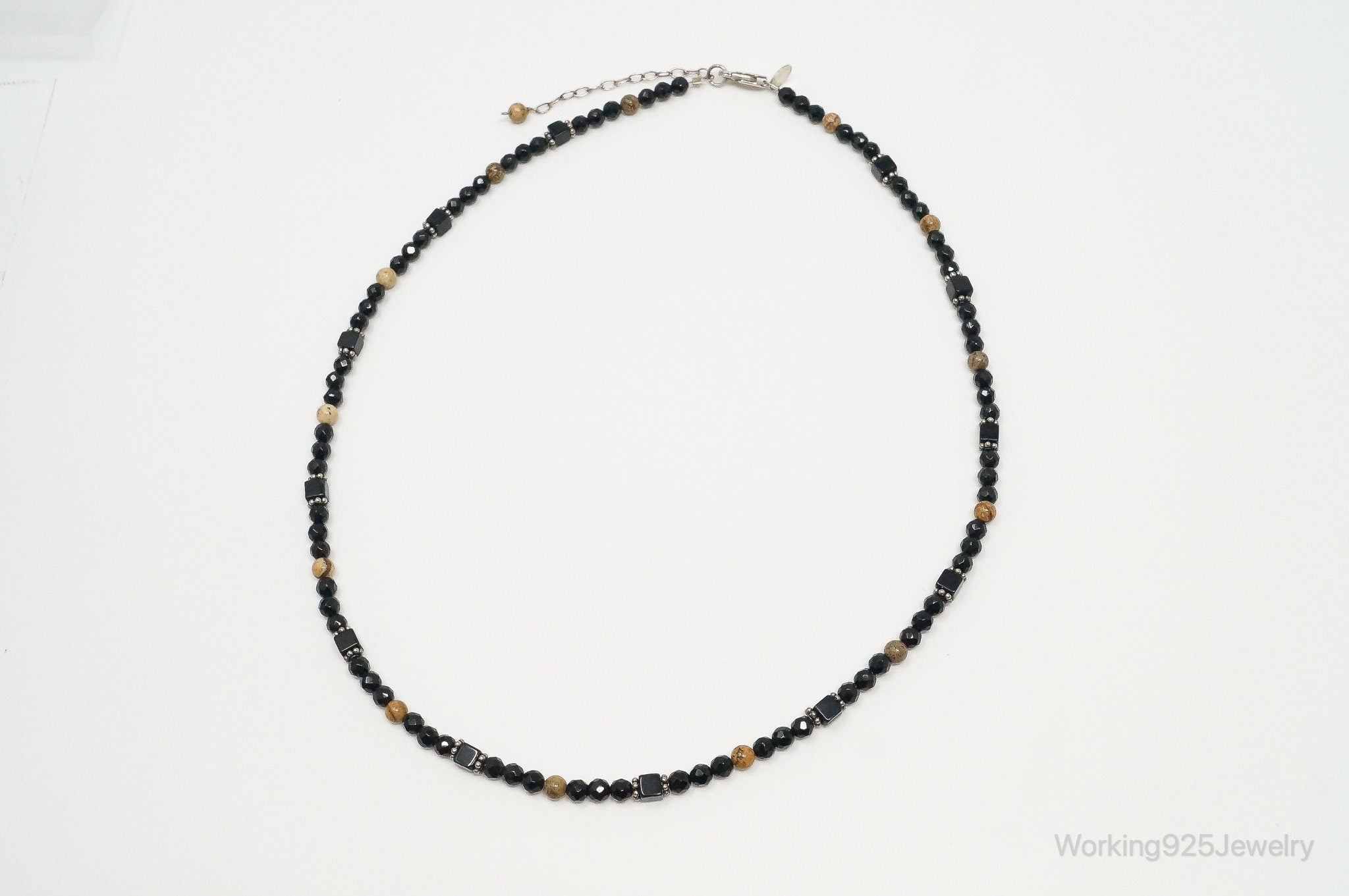 Designer SAJEN Black Onyx Jasper Beads Sterling Silver Necklace | Jewelry > Necklaces > Pendants | Wiccan Center